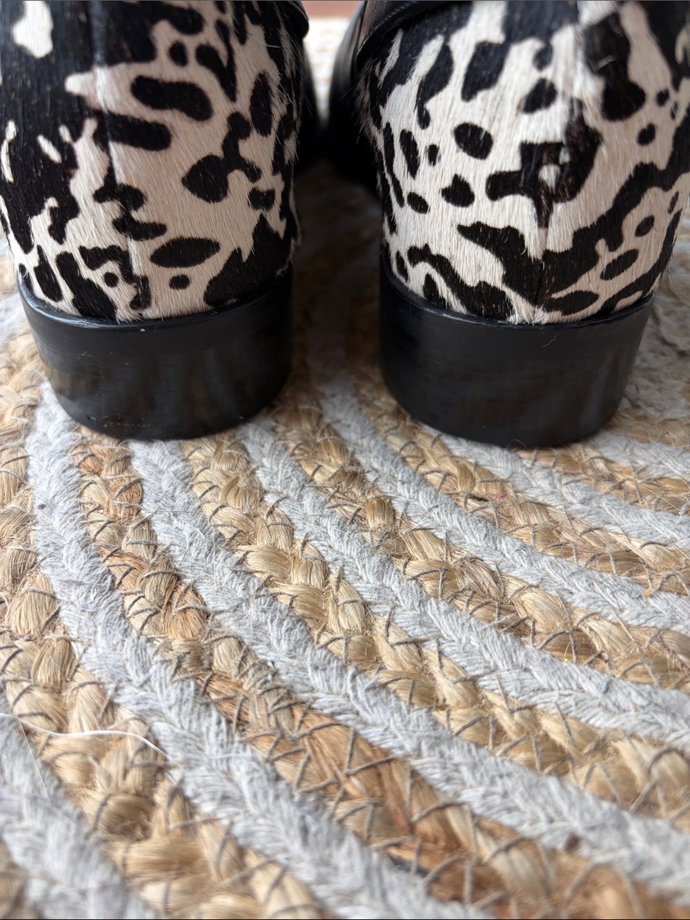 Michael Kors Black and White Animal Print Ankle Boots - Picture 4 of 4
